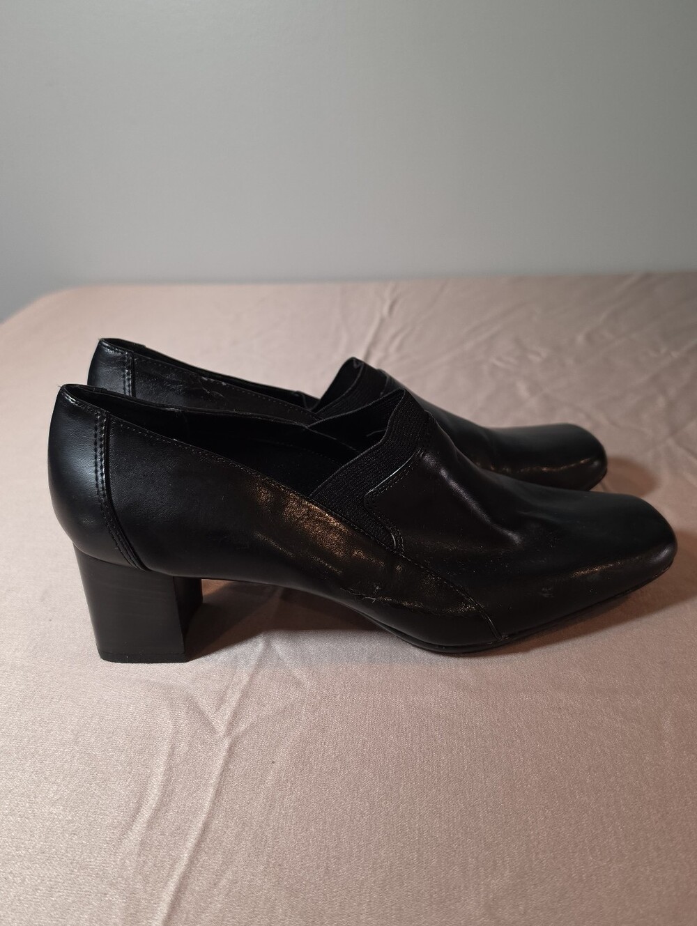 Liz Claiborne Women’s Black Block Heel Slip-On Dress Shoes US 10